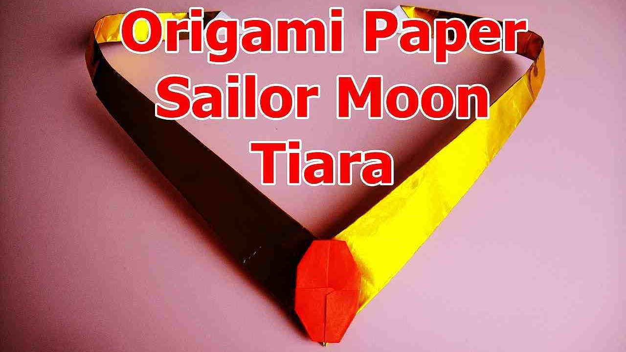 折り紙で セーラームーン風ティアラ の作り方と女の子が遊べる指輪やブレスレットの折り紙 Sailor Moon Tiara Diy 海外tips Diyエコスローライフ