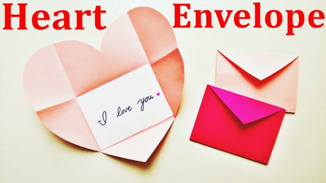 ハート型の封筒 メッセージカード作り方 無料テンプレートダウンロード付き Free Template Heart Card 海外tips Diyエコスローライフ