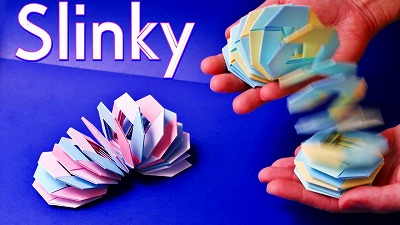 折り紙スリンキーの作り方 簡単で面白い夏休みの工作 Origami Slinky 海外tips Diyエコスローライフ